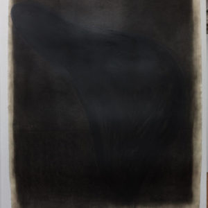 "Black hole", Léster Rodríguez, 2020, carboncillo sobre papel, 127 x 97 cm